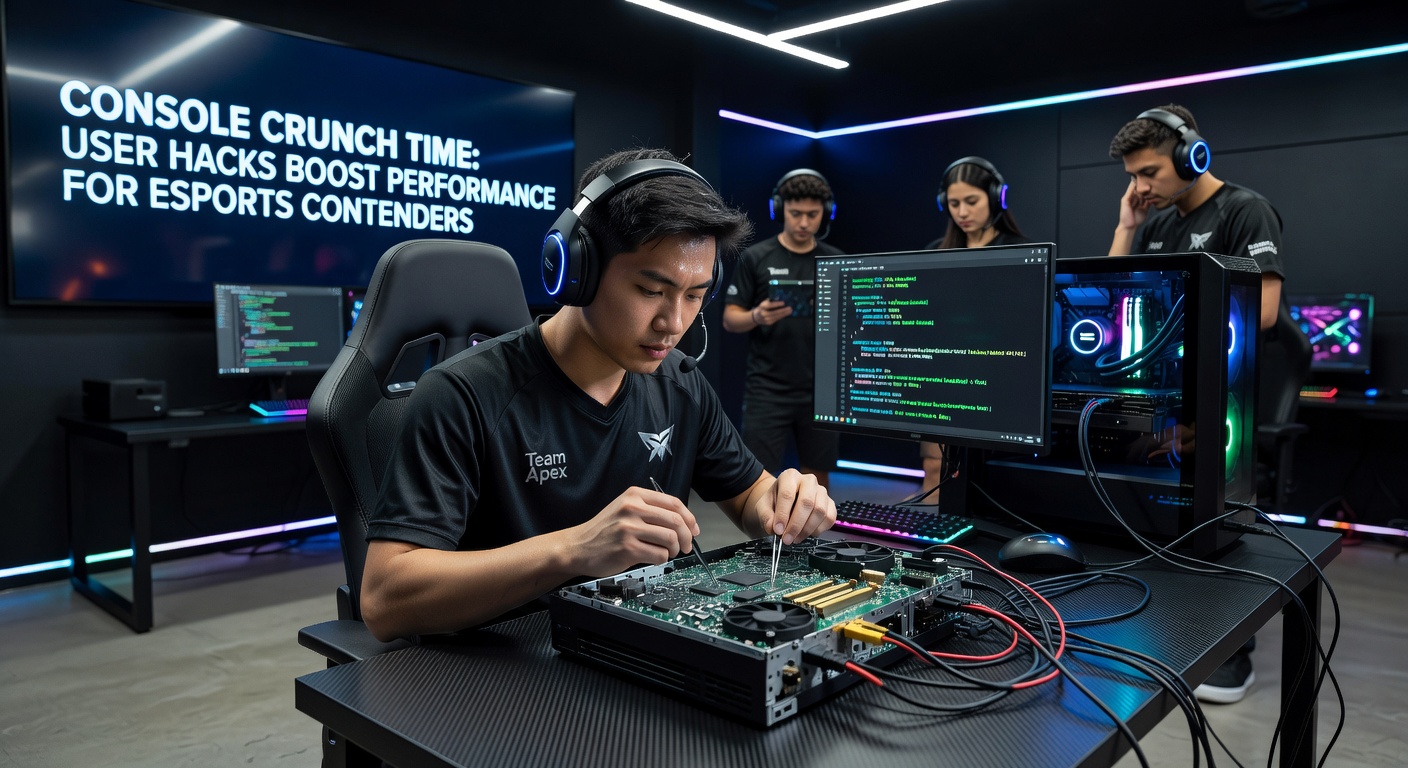 Benchmark graph illustrating FPS gains from popular console hacks in esports titles