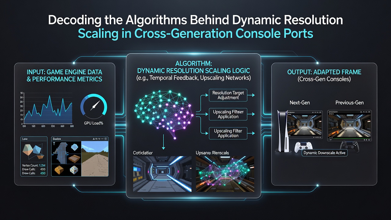 Technical visualization of resolution scaling data collected during console port optimization sessions