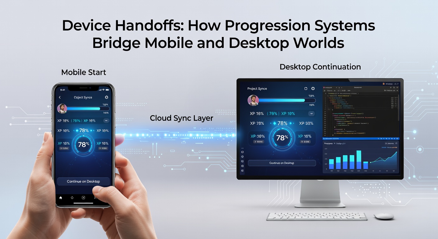 Diagram of cloud synchronization flow between mobile and desktop gaming devices