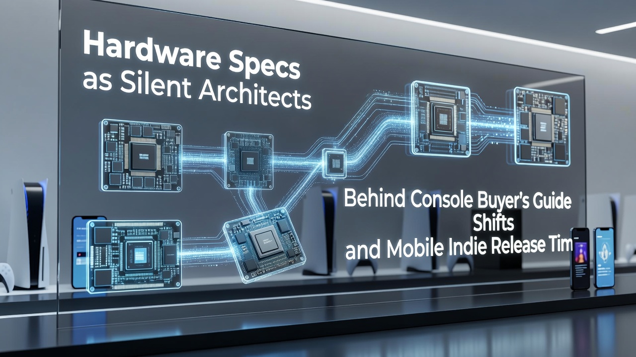 Mobile development timelines and hardware benchmark charts showing release pattern correlations