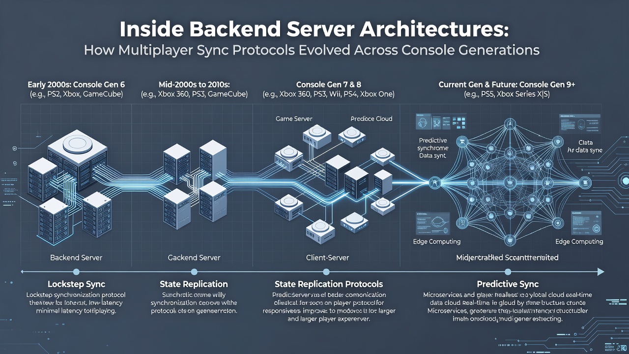 Illustration of modern cloud-based multiplayer architecture with predictive client reconciliation across global regions