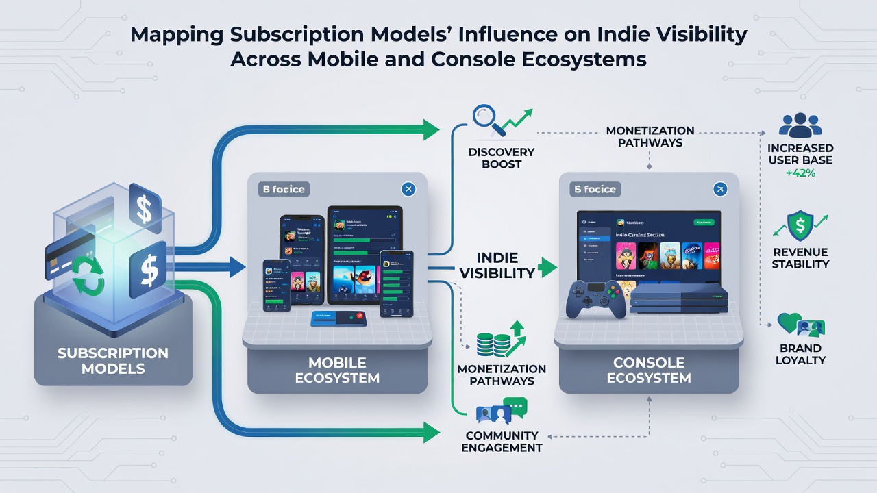 Analytics dashboard illustrating indie game performance metrics across subscription ecosystems