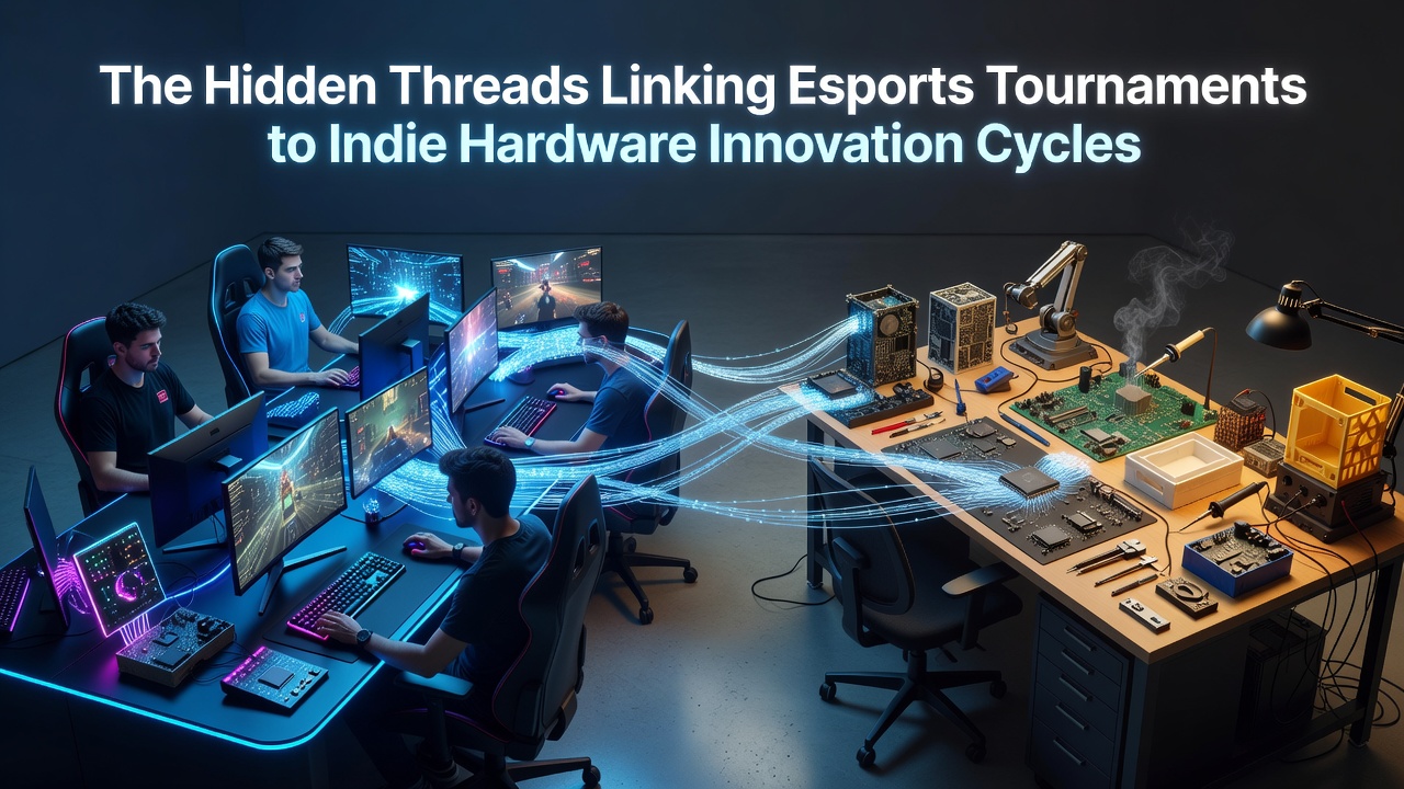 Esports tournament stage with competitors using specialized hardware setups during a major event